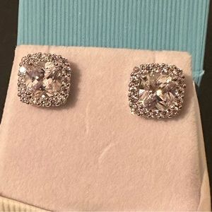Cushion Cut 4.50 ct White Topaz Stud Earrings